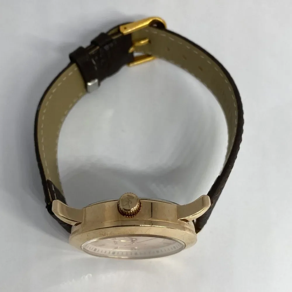 Michael Kors MK3486 Women's Brown Leather Analog Dial Quartz Wrist Watch KS555